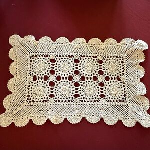 Elegant Cream Crochet Place Mat